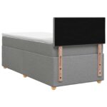 vidaXL Posteľ boxspring s matracom Svetlosivá 80 x 200 cm Látka – Obrázok 7