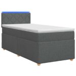vidaXL Posteľ boxspring s matracom Tmavosivá 80 x 200 cm Látka