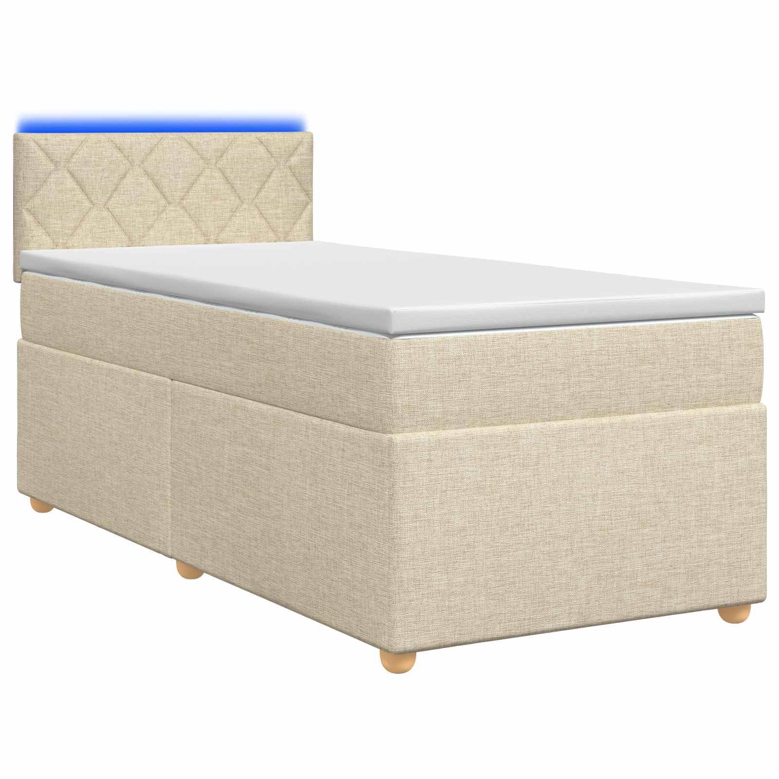 3452301_1.jpg vidaXL Posteľ boxspring s matracom Krémová 80 x 200 cm Látka – Obrázok 1
