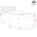 vidaXL Posteľ boxspring s matracom Krémová 80 x 200 cm Látka – Obrázok 11