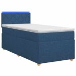 vidaXL Posteľ boxspring s matracom Modrá 80 x 200 cm Látka