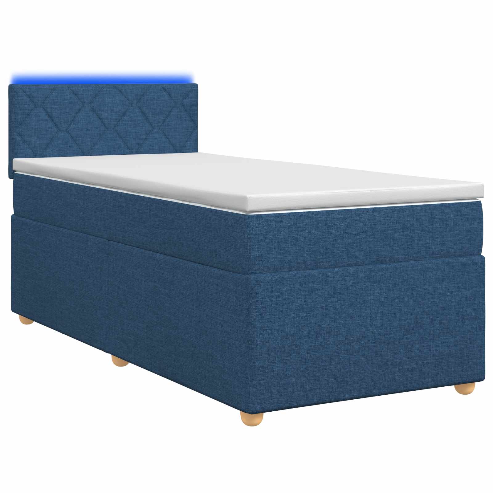 3452302_1.jpg vidaXL Posteľ boxspring s matracom Modrá 80 x 200 cm Látka – Obrázok 1