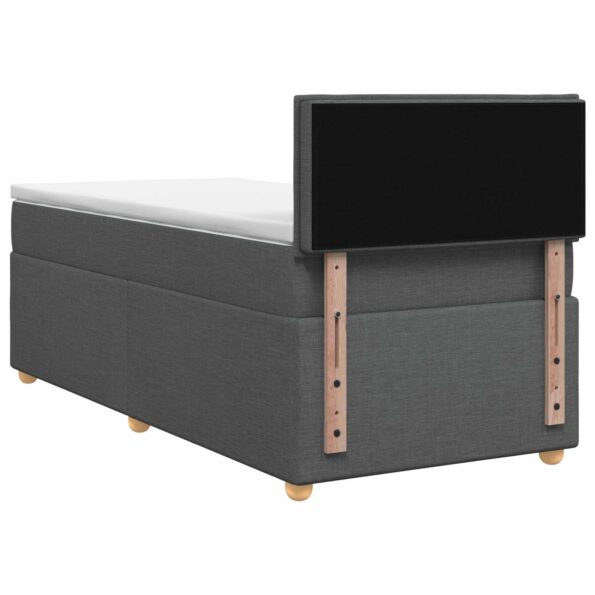 vidaXL Posteľ boxspring s matracom Tmavosivá 90 x 190 cm Látka – Obrázok 7
