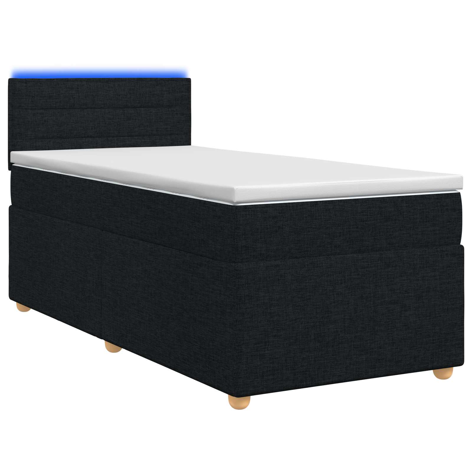 3452305_1.jpg vidaXL Posteľ boxspring s matracom Čierna 90 x 190 cm Látka – Obrázok 1