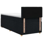 vidaXL Posteľ boxspring s matracom Čierna 90 x 190 cm Látka – Obrázok 7