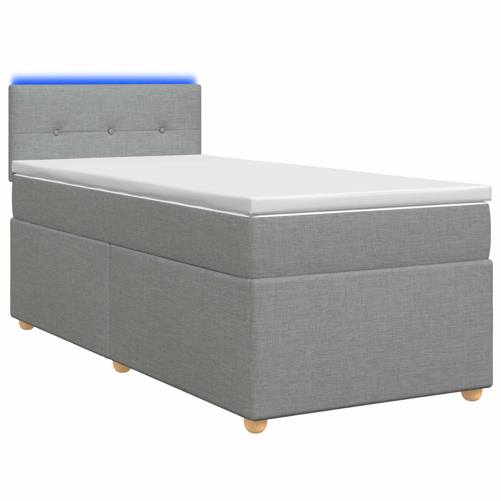 3452310_1.jpg vidaXL Posteľ boxspring s matracom Svetlosivá 90 x 190 cm Látka – Obrázok 1