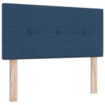 vidaXL Posteľ boxspring s matracom Modrá 90 x 190 cm Látka – Obrázok 3