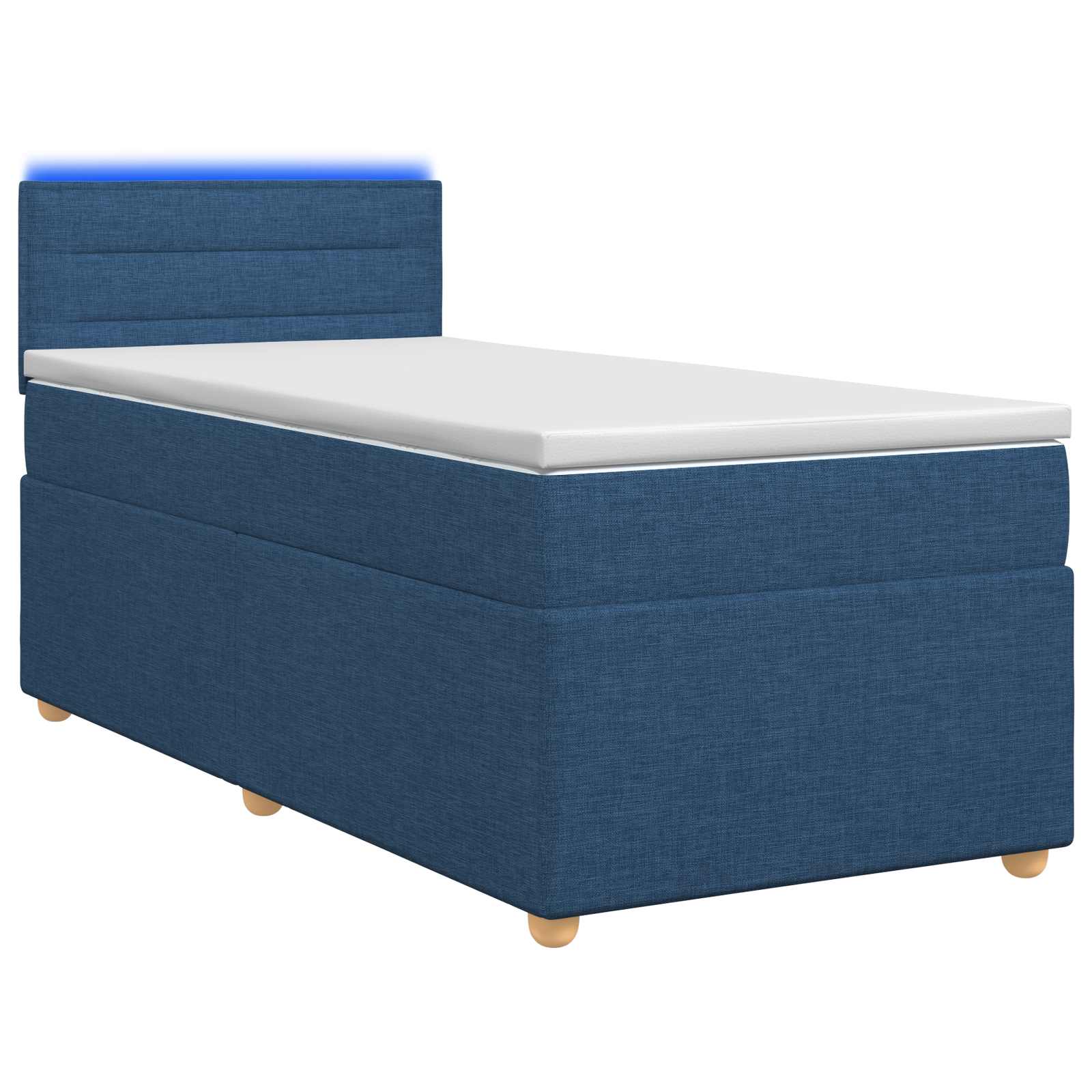 3452351_1.jpg vidaXL Posteľ boxspring s matracom Modrá 100 x 200 cm Látka – Obrázok 1