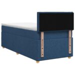 vidaXL Posteľ boxspring s matracom Modrá 100 x 200 cm Látka – Obrázok 7