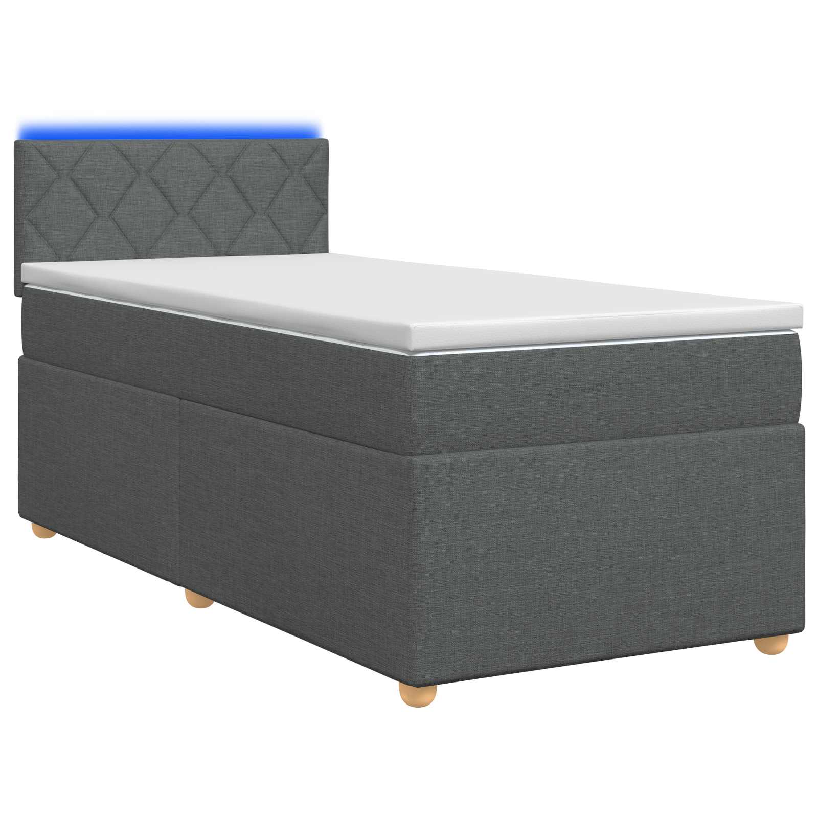 3452360_1.jpg vidaXL Posteľ boxspring s matracom Tmavosivá 100 x 200 cm Látka – Obrázok 1