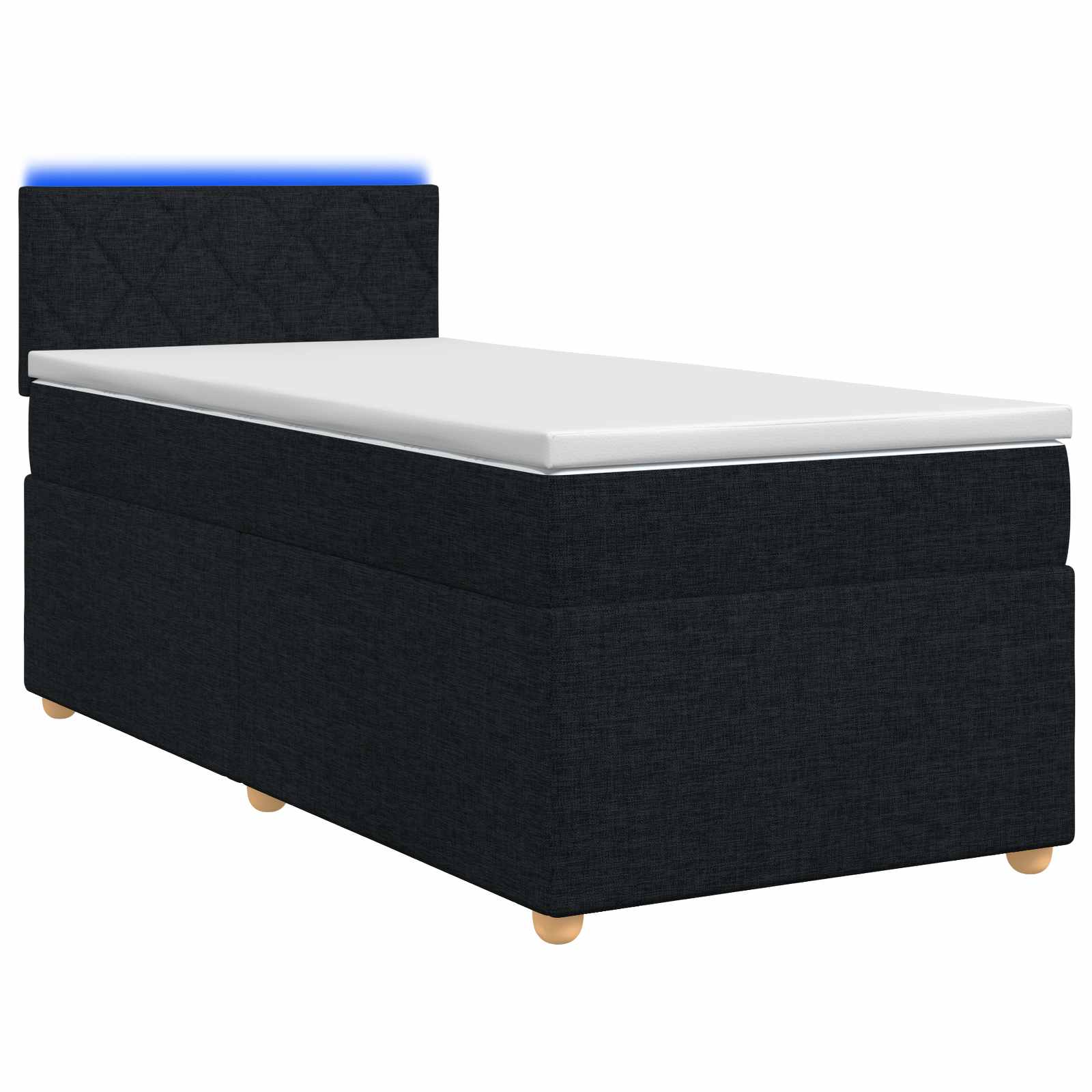 3452361_1.jpg vidaXL Posteľ boxspring s matracom Čierna 100 x 200 cm Látka – Obrázok 1
