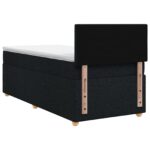 vidaXL Posteľ boxspring s matracom Čierna 100 x 200 cm Látka – Obrázok 7