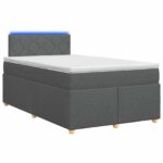 vidaXL Posteľ boxspring s matracom Tmavosivá 120 x 190 cm Látka