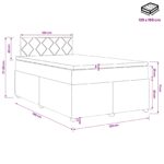 vidaXL Posteľ boxspring s matracom Tmavosivá 120 x 190 cm Látka – Obrázok 11