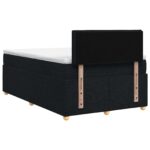 vidaXL Posteľ boxspring s matracom Čierna 120 x 200 cm Látka – Obrázok 7
