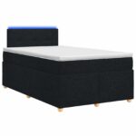 vidaXL Posteľ boxspring s matracom Čierna 120 x 200 cm Látka