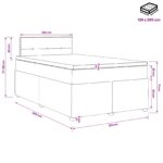 vidaXL Posteľ boxspring s matracom Tmavohnedá 120 x 200 cm Látka – Obrázok 11