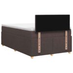 vidaXL Posteľ boxspring s matracom Tmavohnedá 120 x 200 cm Látka – Obrázok 7