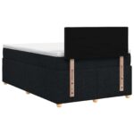 vidaXL Posteľ boxspring s matracom Čierna 120 x 200 cm Látka – Obrázok 7