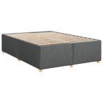 vidaXL Posteľ boxspring s matracom Tmavosivá 140 x 190 cm Látka – Obrázok 4