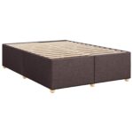 vidaXL Posteľ boxspring s matracom Tmavohnedá 140 x 190 cm Látka – Obrázok 4