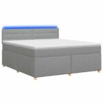 vidaXL Posteľ boxspring s matracom Svetlosivá 140 x 200 cm Látka