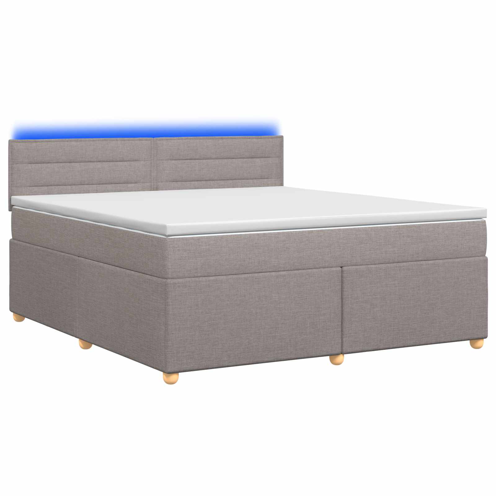 3452433_1.jpg vidaXL Posteľ boxspring s matracom Sivohnedá 140 x 200 cm Látka – Obrázok 1