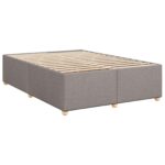 vidaXL Posteľ boxspring s matracom Sivohnedá 140 x 200 cm Látka – Obrázok 4
