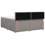 vidaXL Posteľ boxspring s matracom Sivohnedá 140 x 200 cm Látka – Obrázok 7