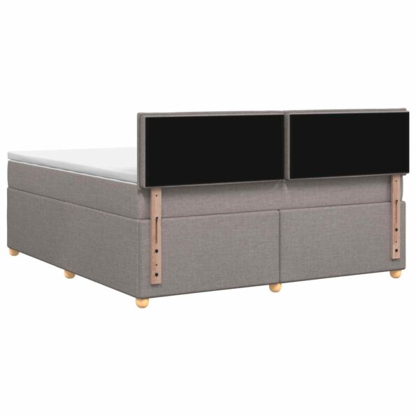 vidaXL Posteľ boxspring s matracom Sivohnedá 140 x 200 cm Látka – Obrázok 7