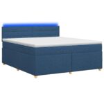 vidaXL Posteľ boxspring s matracom Modrá 140 x 200 cm Látka
