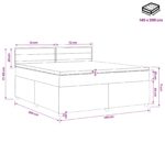 vidaXL Posteľ boxspring s matracom Modrá 140 x 200 cm Látka – Obrázok 11