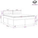 vidaXL Posteľ boxspring s matracom Krémová 140 x 200 cm Látka – Obrázok 11