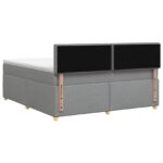 vidaXL Posteľ boxspring s matracom Svetlosivá 160 x 200 cm Látka – Obrázok 7