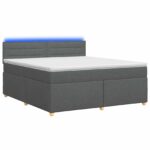 vidaXL Posteľ boxspring s matracom Tmavosivá 160 x 200 cm Látka