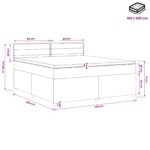 vidaXL Posteľ boxspring s matracom Tmavosivá 160 x 200 cm Látka – Obrázok 11