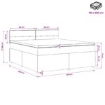 vidaXL Posteľ boxspring s matracom Svetlosivá 160 x 200 cm Látka – Obrázok 11