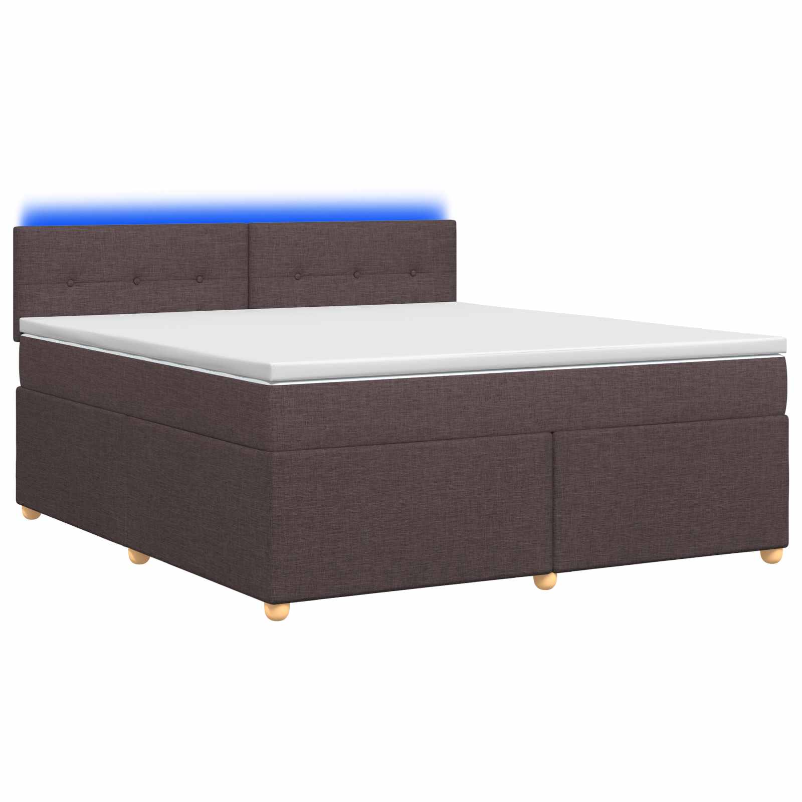 3452460_1.jpg vidaXL Posteľ boxspring s matracom Tmavohnedá 160 x 200 cm Látka – Obrázok 1