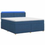 vidaXL Posteľ boxspring s matracom Modrá 160 x 200 cm Látka
