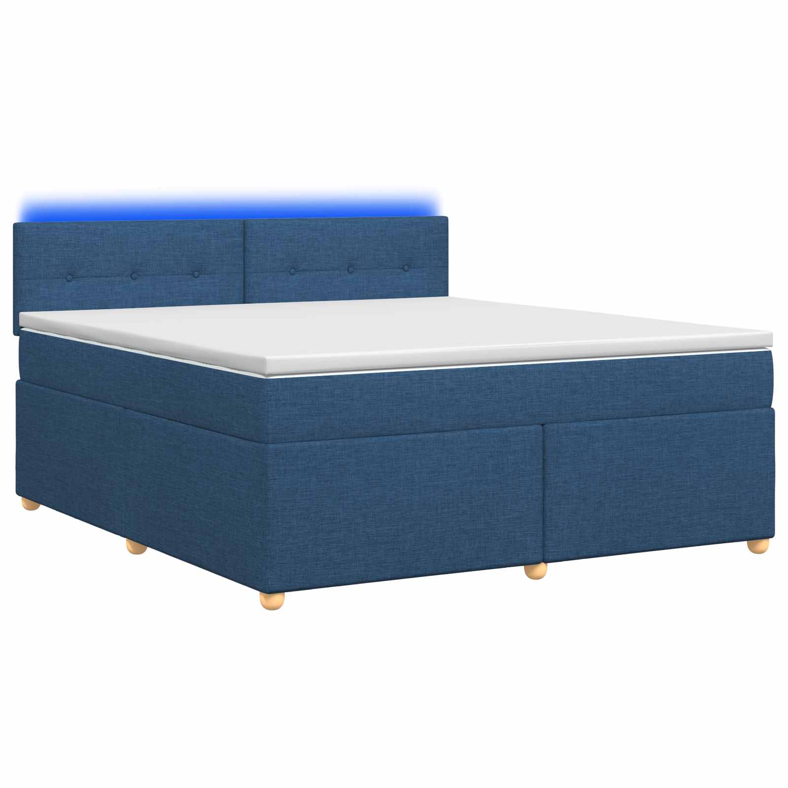 3452463_1.jpg vidaXL Posteľ boxspring s matracom Modrá 160 x 200 cm Látka – Obrázok 1