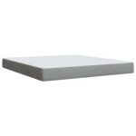 vidaXL Posteľ boxspring s matracom Svetlosivá 180 x 200 cm Látka – Obrázok 5