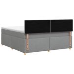 vidaXL Posteľ boxspring s matracom Svetlosivá 180 x 200 cm Látka – Obrázok 7