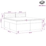 vidaXL Posteľ boxspring s matracom Svetlosivá 200 x 200 cm Látka – Obrázok 11