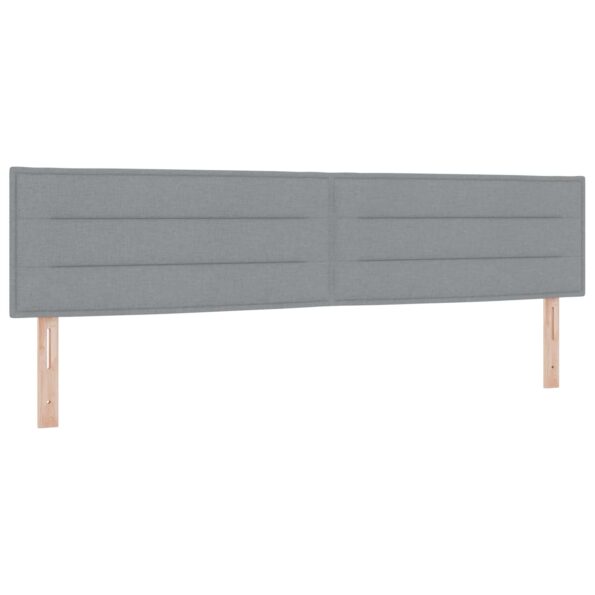 vidaXL Posteľ boxspring s matracom Svetlosivá 200 x 200 cm Látka – Obrázok 3