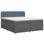vidaXL Posteľ boxspring s matracom Tmavosivá 200 x 200 cm Látka