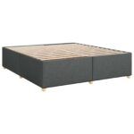vidaXL Posteľ boxspring s matracom Tmavosivá 200 x 200 cm Látka – Obrázok 4