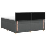 vidaXL Posteľ boxspring s matracom Tmavosivá 200 x 200 cm Látka – Obrázok 7