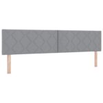 vidaXL Posteľ boxspring s matracom Svetlosivá 200 x 200 cm Látka – Obrázok 3