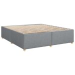 vidaXL Posteľ boxspring s matracom Svetlosivá 200 x 200 cm Látka – Obrázok 4