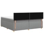 vidaXL Posteľ boxspring s matracom Svetlosivá 200 x 200 cm Látka – Obrázok 7